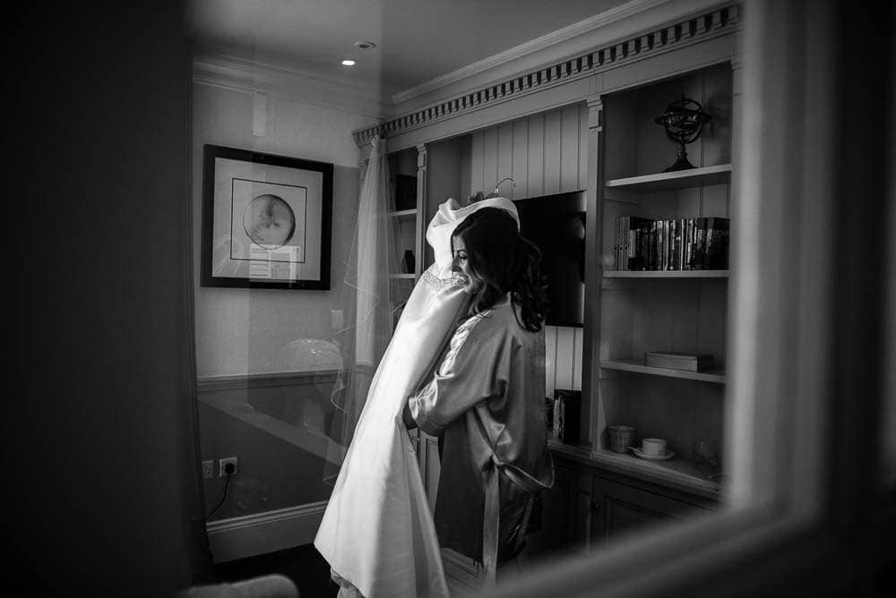 bride getting her wedding dress at King street townhouse