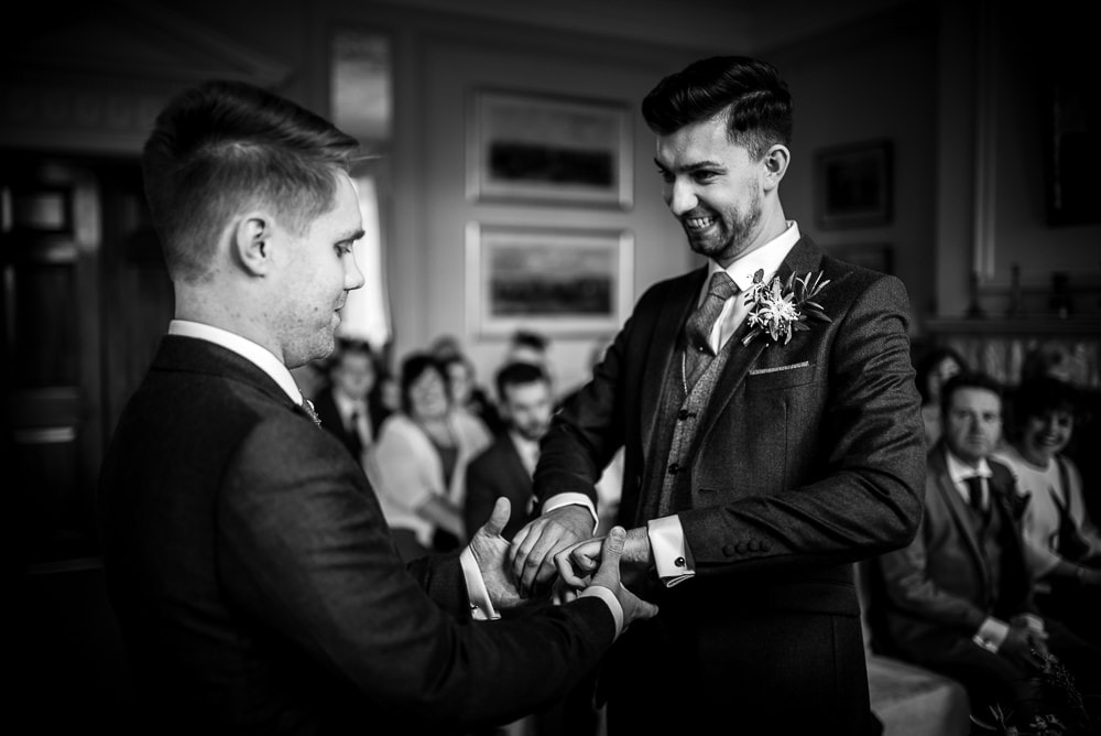 same sex wedding at rushton hall