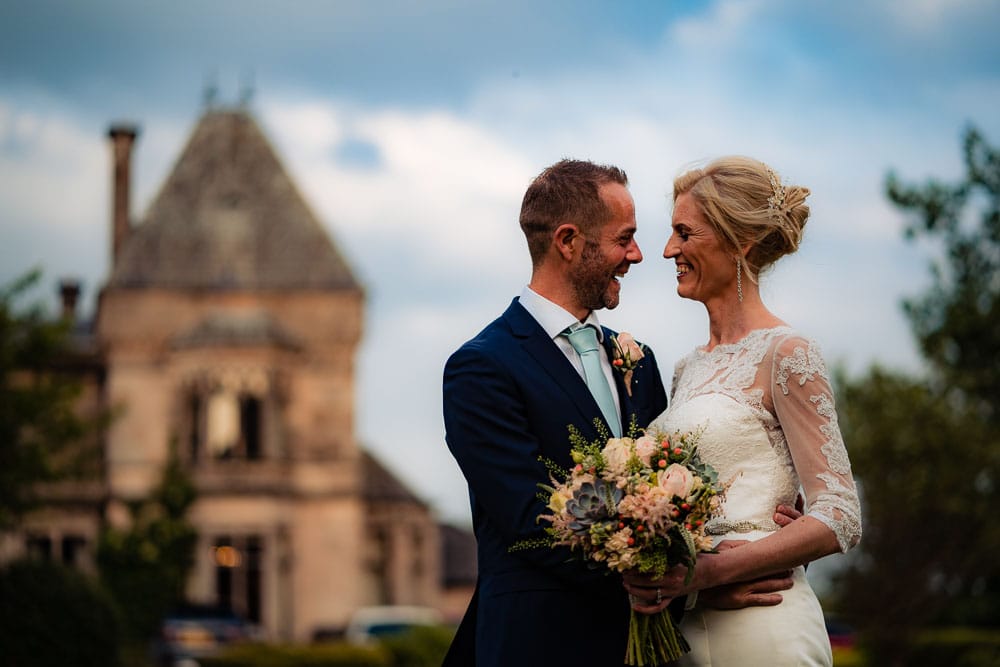 couple photo outside rookery hall