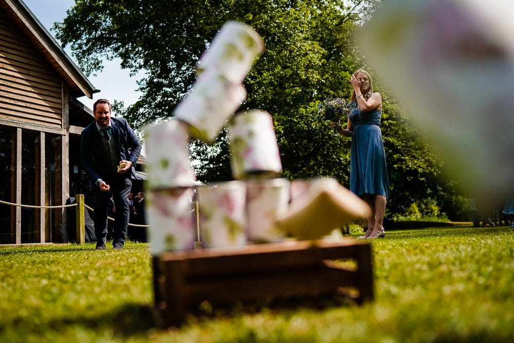 Tin can alley at oak tree of peover wedding 