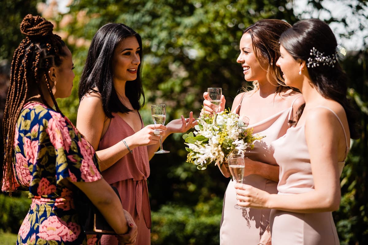 guests chatting at gilpin lake house