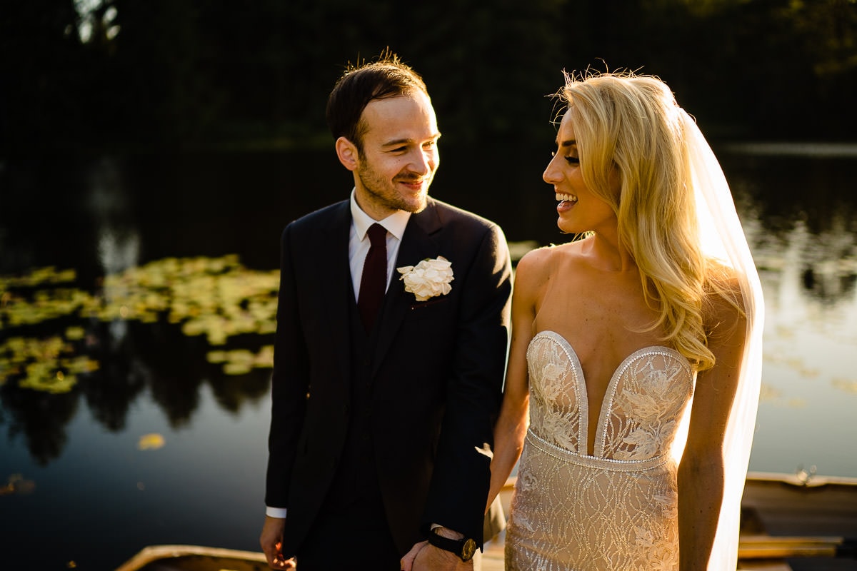 happy couple at gilpin lake house