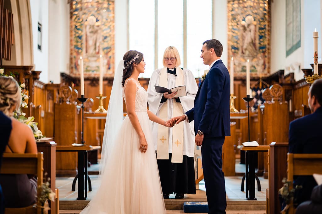 helen and dean getting married in church