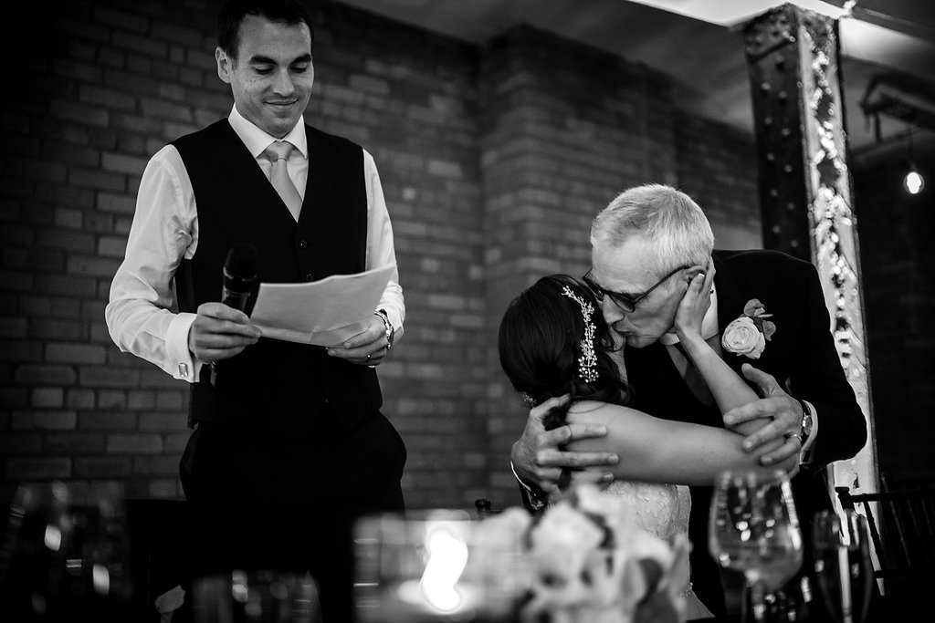 bride kiss for her father