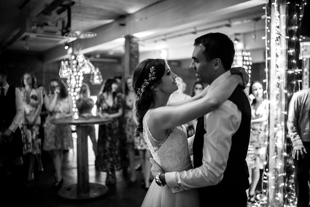 first dance at victoria warehouse wedding