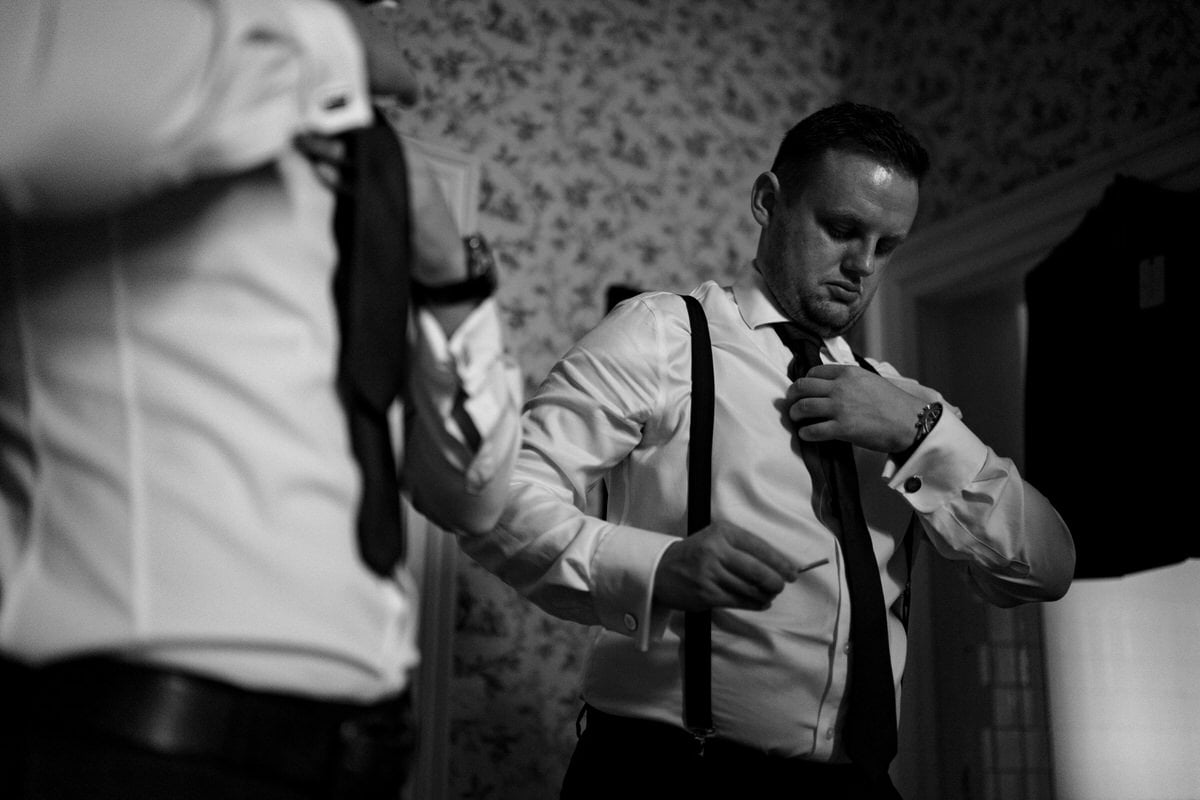 groom preparation at knowsley hall