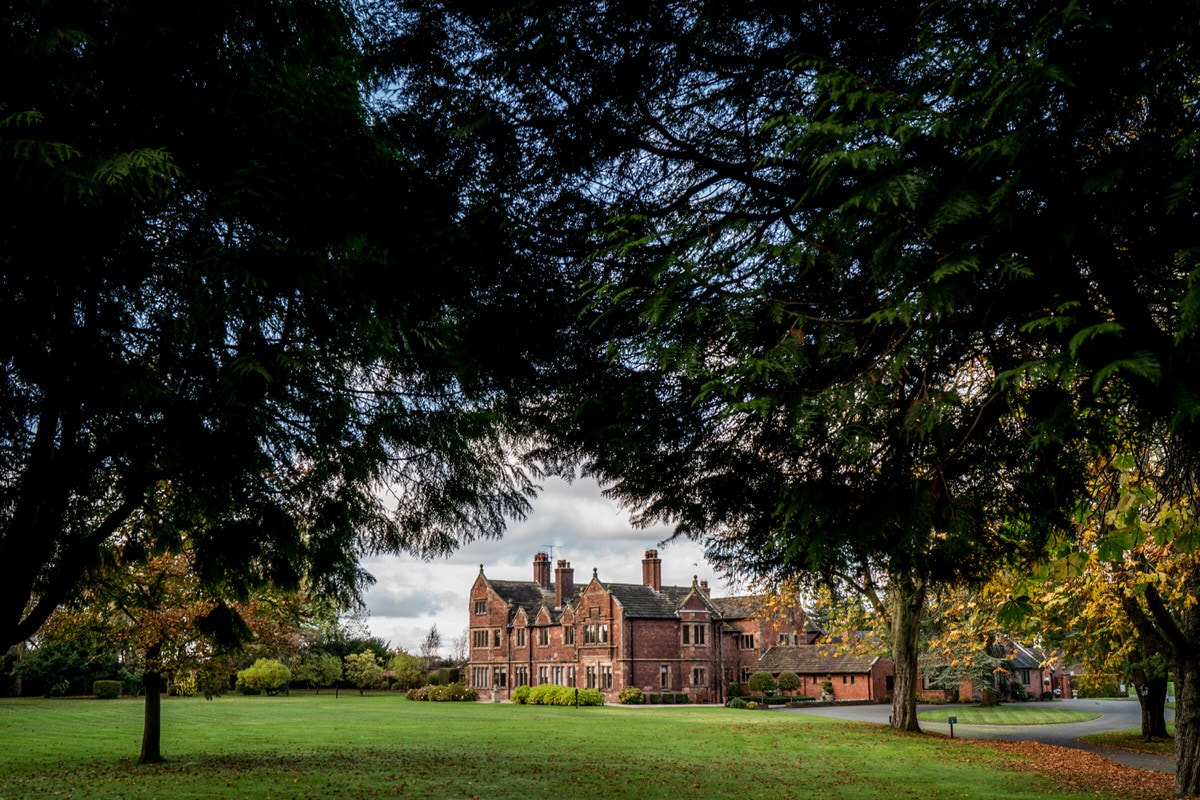 colshaw hall in the autumn sun