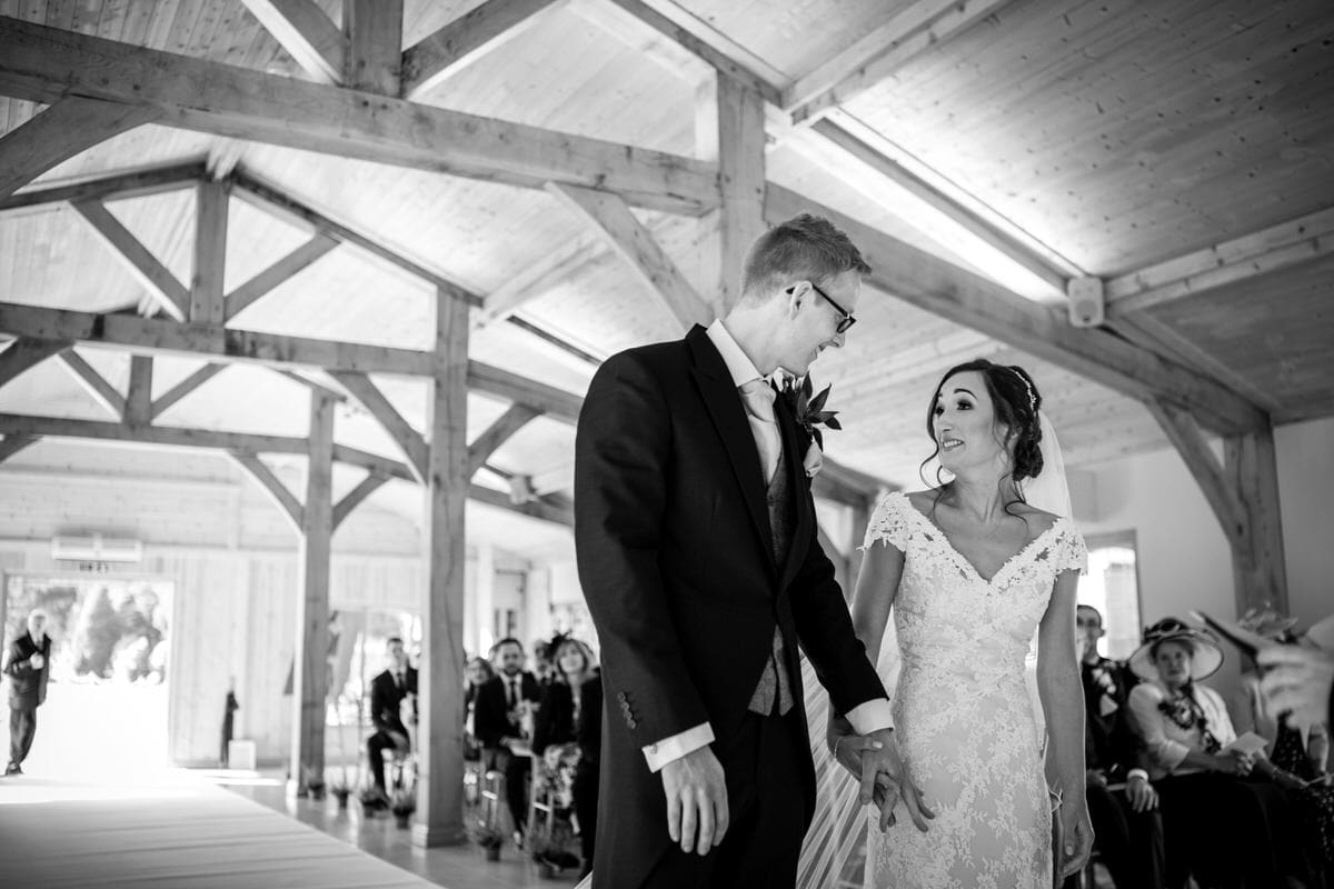 bride and groom getting married at colshaw hall