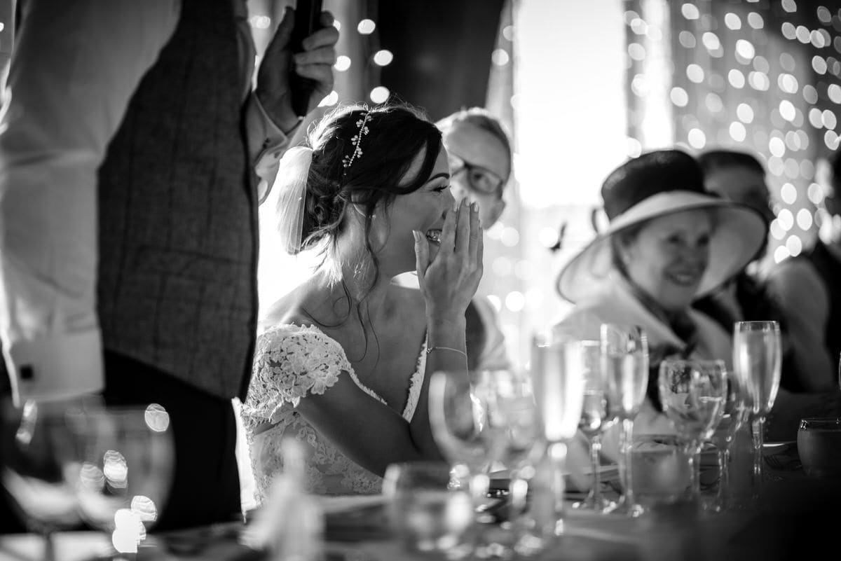 laughing bride at colshaw hall