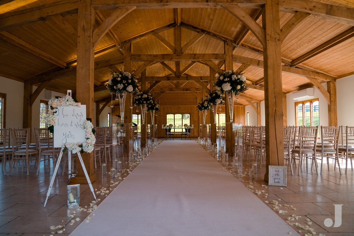 wedding service room at Colshaw Hall