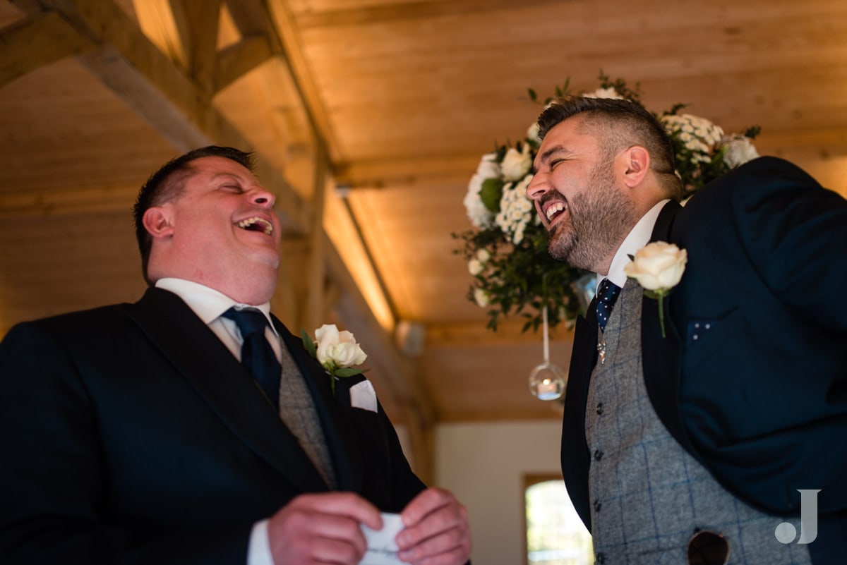 groom laughing