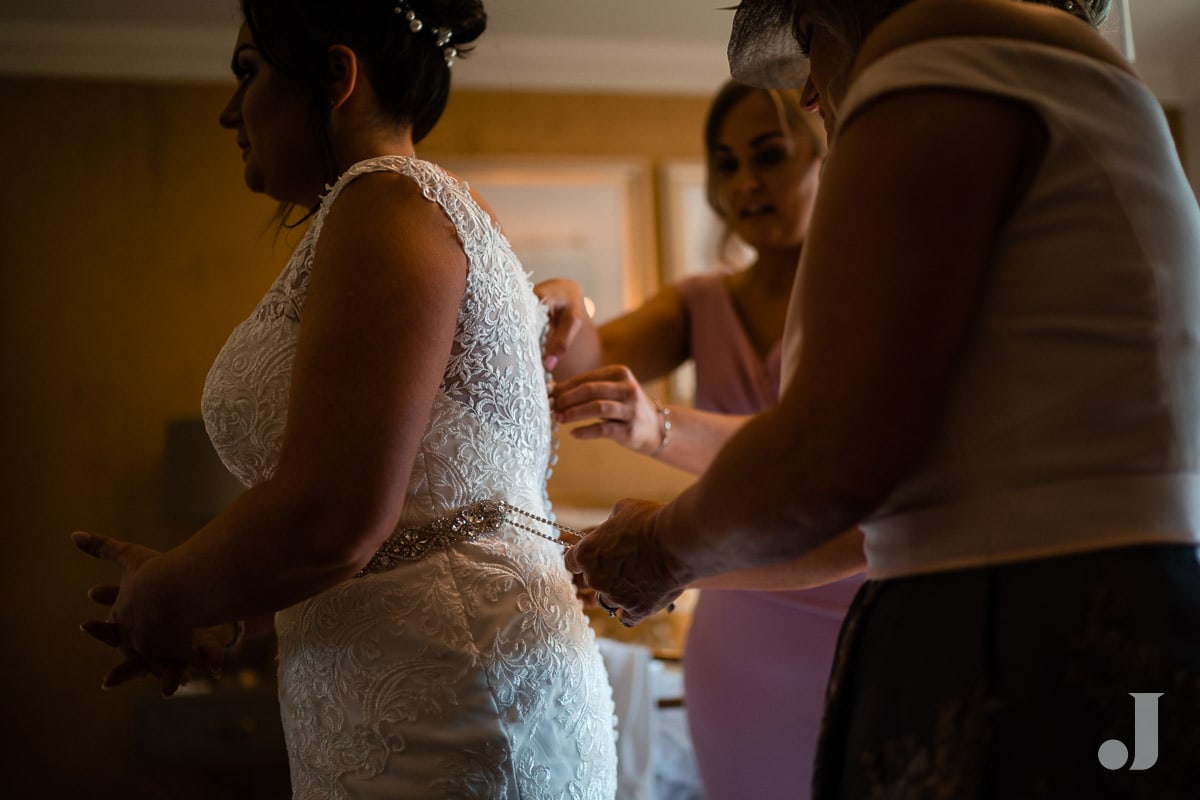 close up of wedding details