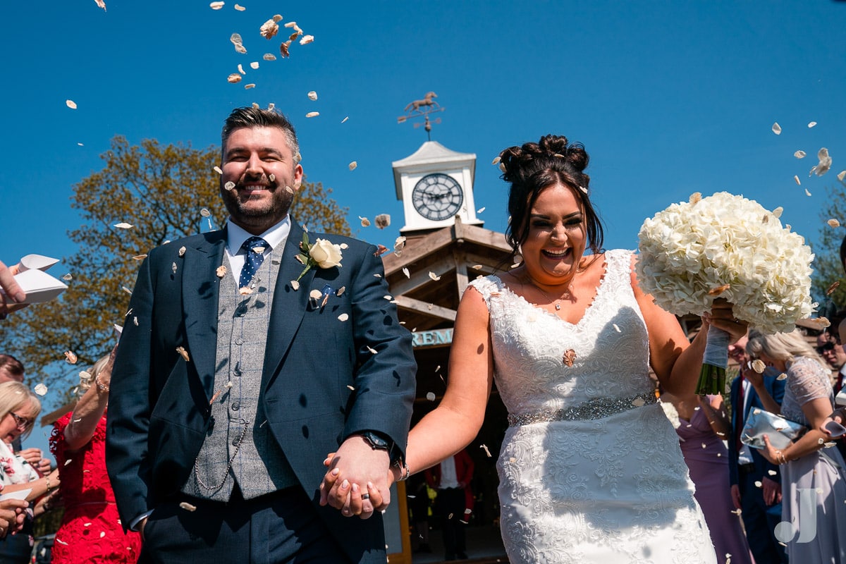 confetti at Colshaw Hall