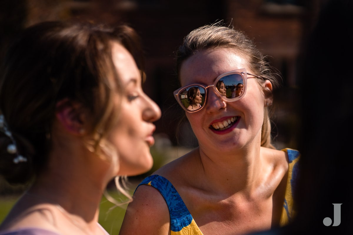 reflection in sunglasses atColshaw Hall