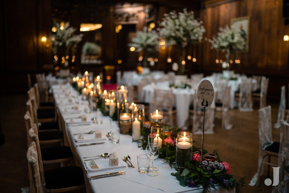 top table at Thornton Manor wedding