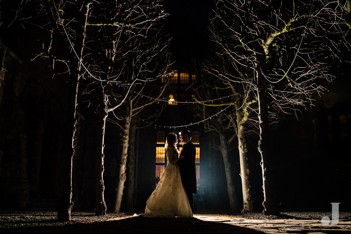 dramatic photo at Thornton Manor wedding