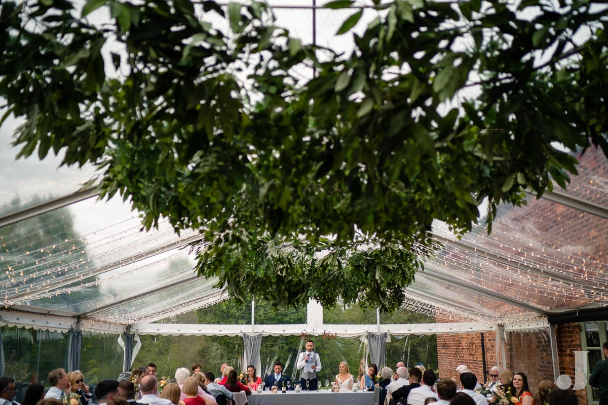 wide angle of the groom